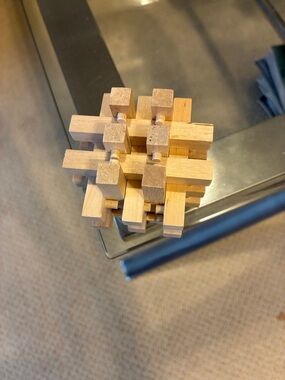 Wooden Interlocking Puzzle - Natural Wood